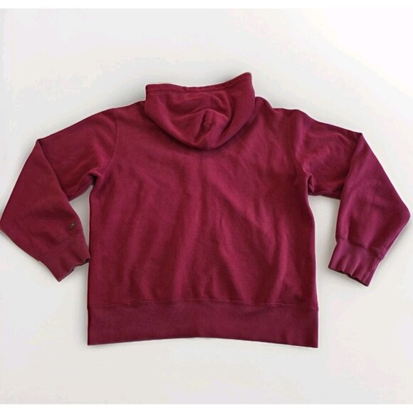 Roots Hoodie Men L Red LS 2 Way Zip Pockets Maple Leaf Beaver Embroidery Canada - Picture 2 of 15